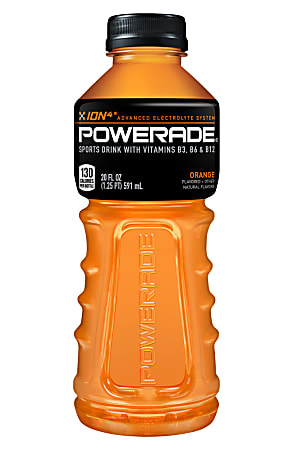 POWERADE&reg; Sports Drink, 20 Oz, Orange, Pack Of 24 Bottles