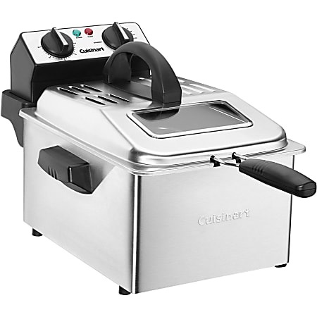 Cuisinart Deep Fryer - 1 gal Oil / 2.30 lb Food - Stainless Steel