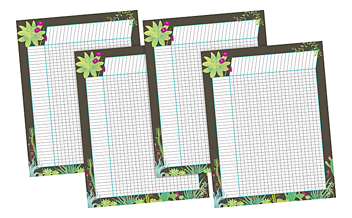 Barker Creek Incentive Charts, 22" x 17", Chocolate Prickles, Pack Of 4 Charts