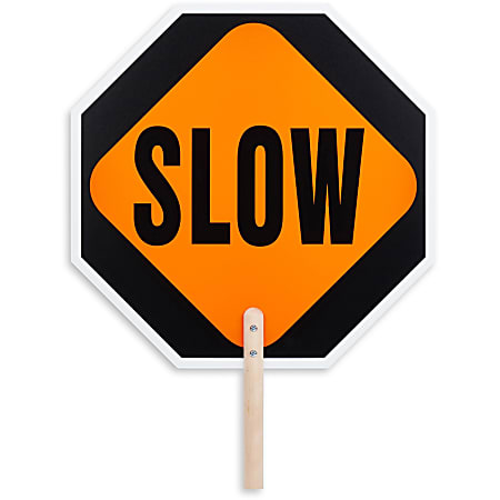 Tatco STOP / SLOW 2-sided Handheld Sign -