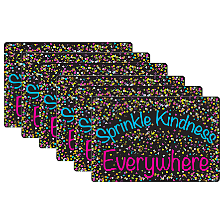 Ashley Smart Poly Computer Mouse Pad, 8" x 10", Sprinkle Kindness Everywhere, Pack Of 6 Mouse Pads