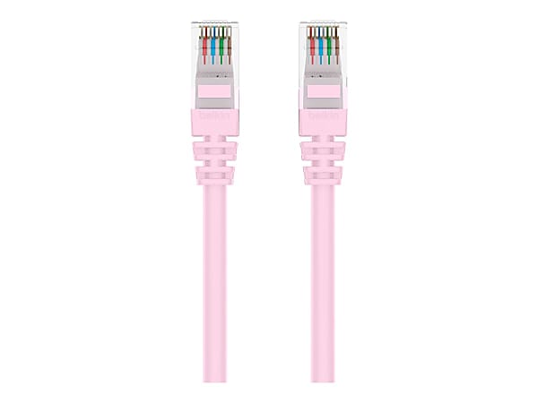 Belkin High Performance - Patch cable - RJ-45 (M) to RJ-45 (M) - 5 ft - UTP - CAT 6 - molded, snagless - pink - for Omniview SMB 1x16, SMB 1x8; OmniView SMB CAT5 KVM Switch