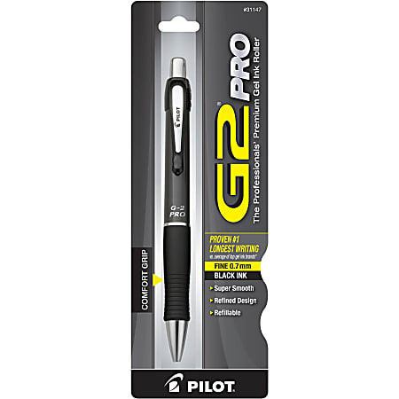 1 Pack Bold Point 12-Count Black Ink PILOT G2 Premium Refillable & Retractable Rolling Ball Gel Pens 