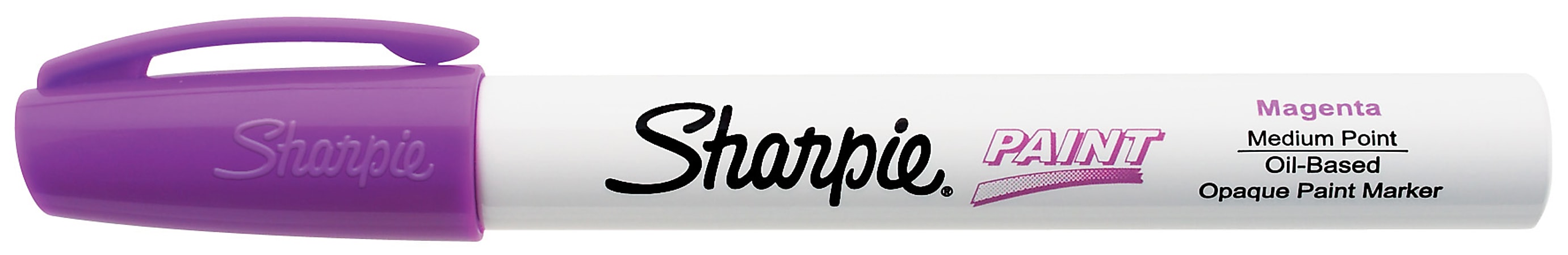 Sharpie Medium Point Oil-Based Paint Marker - Medium Marker Point - Magenta Oil Based Ink - 1 Each