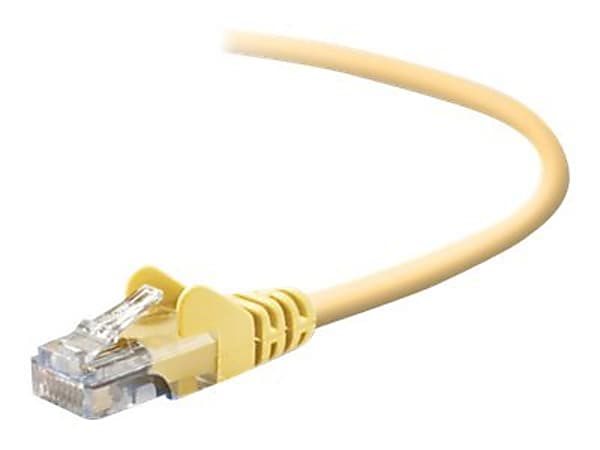 Belkin - Patch cable - RJ-45 (M) to RJ-45 (M) - 25 ft - UTP - CAT 5e - snagless - yellow -  - A3L791B25YLWS