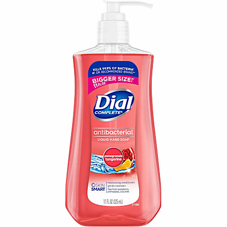 Dial Pomegranate Tangerine Antibacterial Hand Soap - Pomegranate & Tangerine Scent - 11 fl oz - Bacteria Remover, Residue Remover - 20943