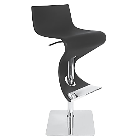Lumisource Viva Bar Stool, Black/Chrome