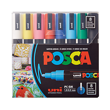 Fine Tips Glass Board Marker 8 Colors