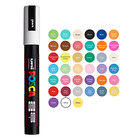 8 Posca Paint Markers, 3m Fine Posca Markers With Reversible Tips