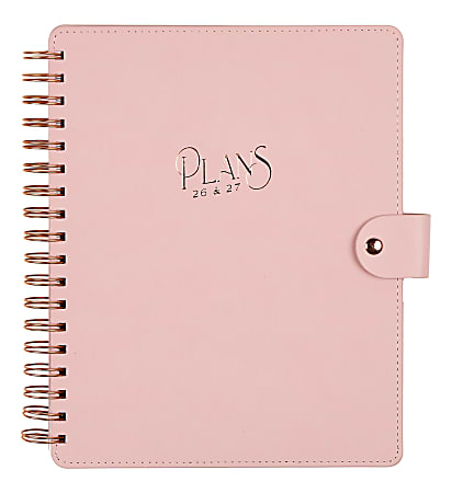 Citrine 12-Month Monthly/Weekly Classic Customizable Twin Loop Planner, 7" x 9-1/4", Blush, July 2026-June 2027, Total Qty 1