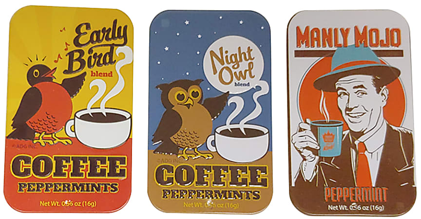 AmuseMints Coffee-Themed Peppermints, 0.56-Oz Tin