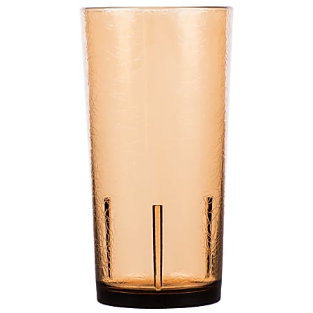 Cambro Del Mar Styrene Tumblers, 24 Oz, Light Amber, Pack Of 36 Tumblers