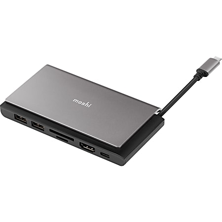 Moshi Symbus Mini 7-in-1 Portable USB-C Hub - for Notebook - 70 W - USB Type C - 2 x USB 3.0 - Network (RJ-45) - HDMI - Thunderbolt - Wired