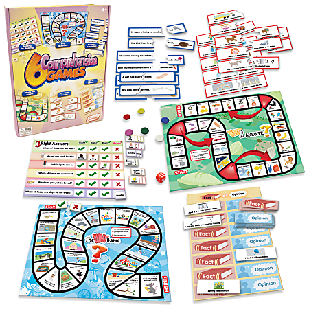 Junior Learning 6 Comprehension Games, Grades 2-6