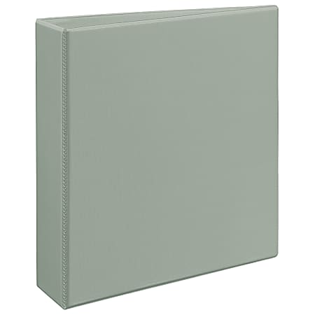 Avery® Nonstick Heavy-Duty View Binder With EZ-Turn™ Rings, 8 1/2" x 11", 2" Rings, 40% Recycled, Shadow Gray