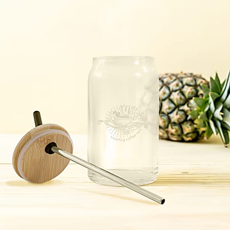 POD 16 oz Etched Can Glass