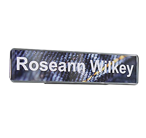 The Mighty Badge™ do-it-yourself Polycarbonate Wall Signage Kit, For 12 Signs, 2" x 10", Clear