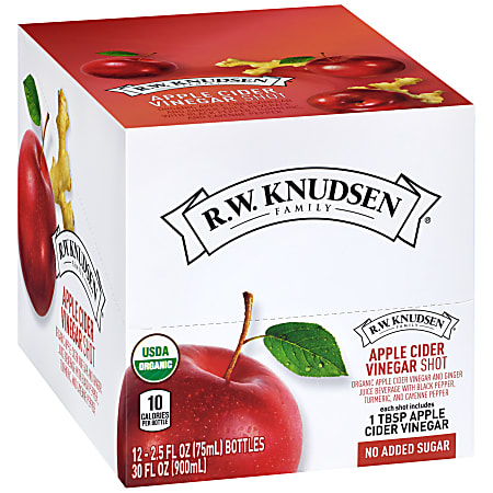 R.W. Knudsen Apple Cider Vinegar Shots, 2.5 Fl Oz, Pack Of 12 Shots