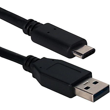 QVS 4-Meter USB-C to USB-A 2.0 Sync & Charger Cable - 13.12 ft USB Data Transfer Cable for External Hard Drive, Tablet, Smartphone, Computer - First End: 1 x USB 2.0 Type C - Male - Second End: 1 x USB 2.0 Type A - Male - 480 Mbit/s - Black - 1