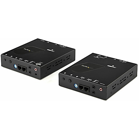 StarTech.com HDMI over IP Extender Kit with Video Wall Support - Extends HDMI signal and RS232 control to one or multiple displays - Video resolutions up to 1080p - Mobile App - Shelf-mounting hardware included - Uses Cat5e or Cat6 cabling