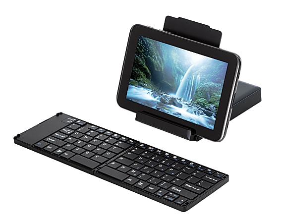 Targus® Universal Wireless Foldable Keyboard, 8.2" x 4.2" x 0.95", Black
