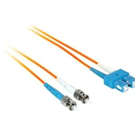 C2G-1m SC-ST 50/125 OM2 Duplex Multimode Fiber Optic Cable (Plenum-Rated) - Orange