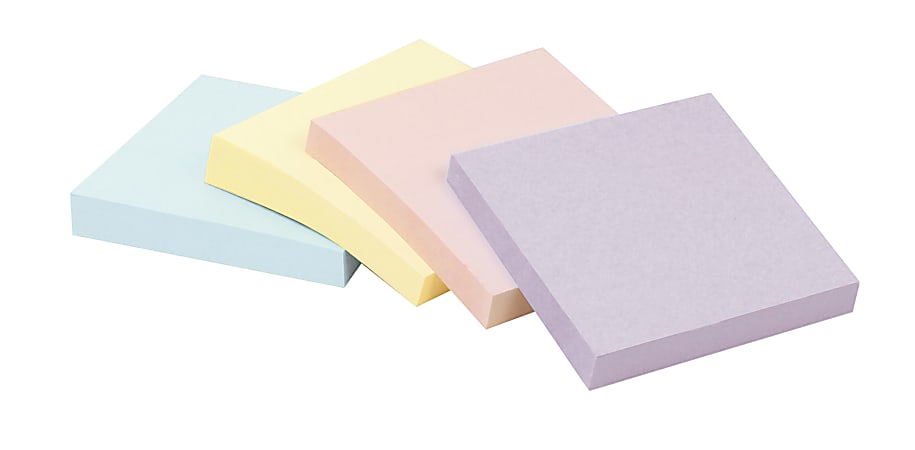 Office Depot Brand Sticky Notes 1 12 x 2 Assorted Vivid Colors 100 Sheets  Per Pad Pack Of 12 Pads - Office Depot