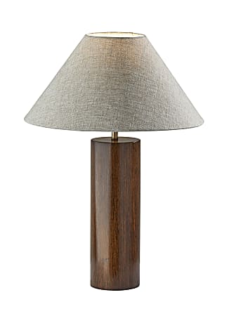 Adesso® Martin Table Lamp, 25-1/2"H, Natural Shade/Walnut Base