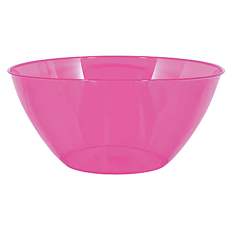 Amscan 2-Quart Plastic Bowls, 3-3/4" x 8-1/2", Bright