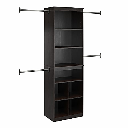 Ameriwood™ Home SystemBuild Closet Storage System, 76-5/8"H x 95-7/16"W x 15-3/4"D, Espresso