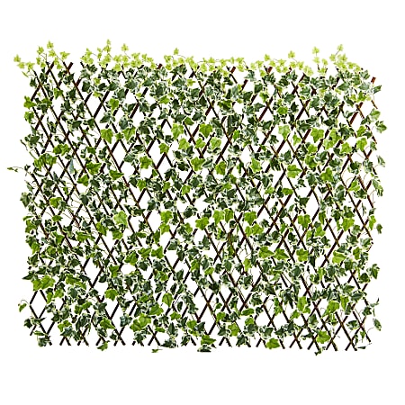 Nearly Natural English Ivy 39”H Plastic Plant With UV Resistant & Waterproof Expandable Fence, 39”H x 59”W x 2-1/2”D, Green