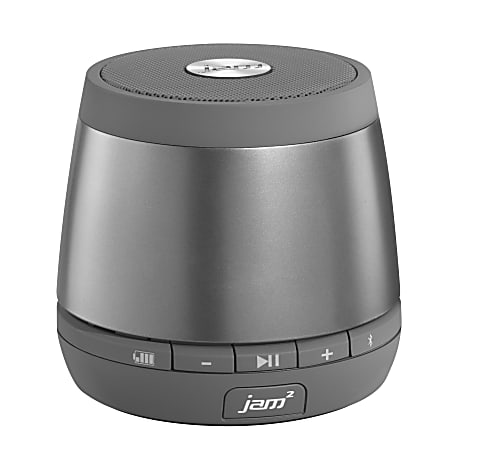 JAM Plus Bluetooth® Wireless Portable Speaker, 3.5" x 3.5" x 3.4", Gray