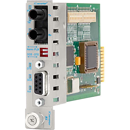 Omnitron Systems Managed Serial RS-232 to Fiber Media Converter - 1 x ST Ports - 3.11 Mile - Internal