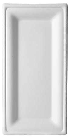 Eco-Products Sugarcane Plates, 10" x 5", White, Pack Of 500 Plates