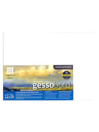 Ampersand Gessobord, 12" x 16", 1/8", White, Pack Of 2