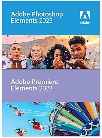 Adobe® Photoshop & Premiere Elements Software 2023 For PC/Mac, Windows® 11/10/Mac OS X V11.3/OS Monterey 12, Product Key