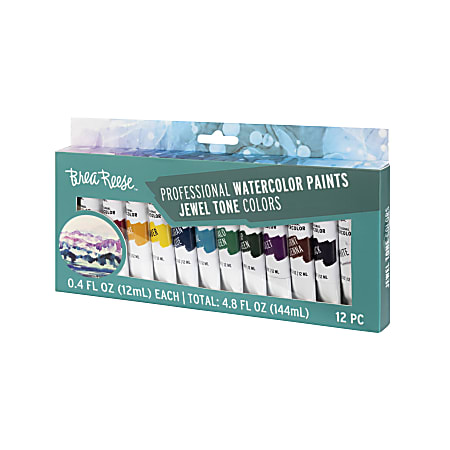 Brea Reese 12-Piece Professional Watercolor Paint Set, Jewel