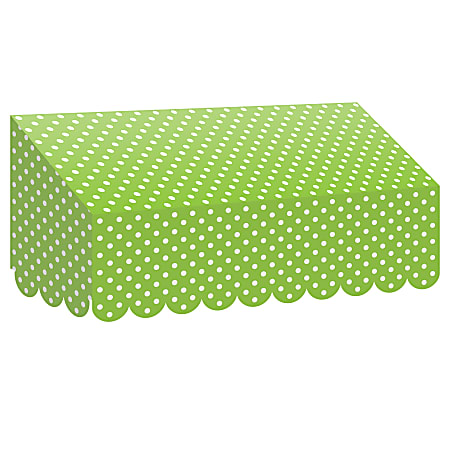 Teacher Created Resources Classroom Awning, 12 1/2"H x 24"W x 8"D, Lime Polka Dots