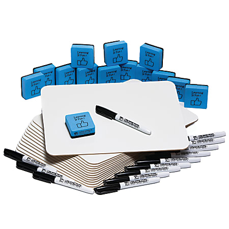 Charles Leonard Dry Erase Board Class Pack 9 x 12 White 90 Pieces