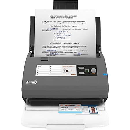 ImageScan Pro 820ix Bundled w/ Nuance Power PDF - 48-bit Color - 16-bit Grayscale - 20 ppm (Mono) - 20 ppm (Color) - Duplex Scanning - USB