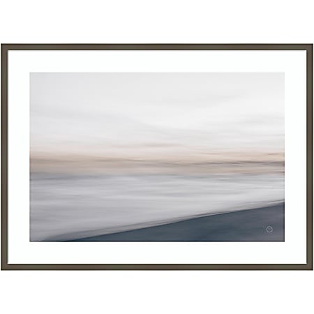 Amanti Art Waves Move Me I by Nathan Larson Wood Framed Wall Art Print, 41”W x 30”H, Gray