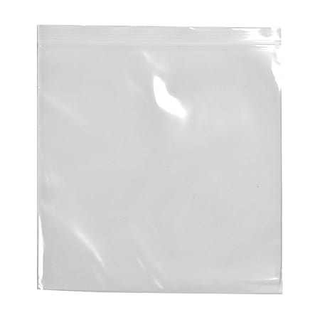 Clear Line Single-Track Seal-Top Poly Bags, 6" x 6", Clear, 100 Bags Per Pack, Carton Of 10 Packs