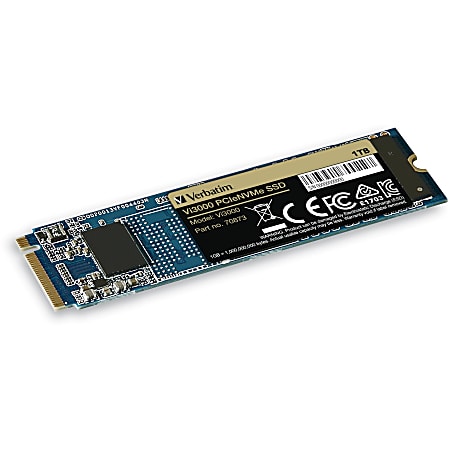 Verbatim Vi3000 1 TB Solid State Drive - M.2 2280 Internal - PCI Express NVMe (PCI Express NVMe 3.0 x4) - Notebook, Desktop PC Device Supported - 600 TB TBW - 3000 MB/s Maximum Read Transfer Rate - 5 Year Warranty