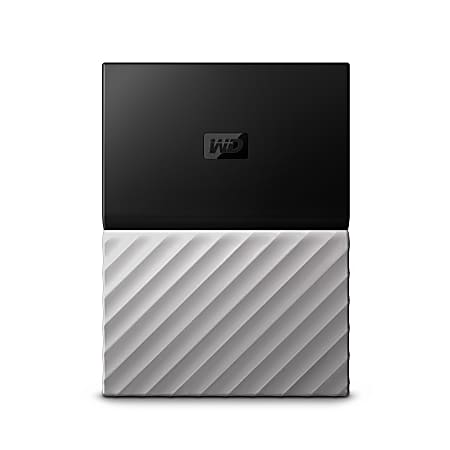 Western Digital® My Passport™ Ultra 2TB Portable External Hard Drive, WDBFKT002BGY-WESN, Black/Silver