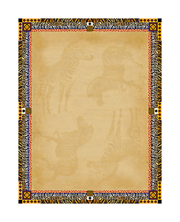 Barker Creek Computer Paper, 8 1/2" x 11", Africa, Pack Of 50 Sheets