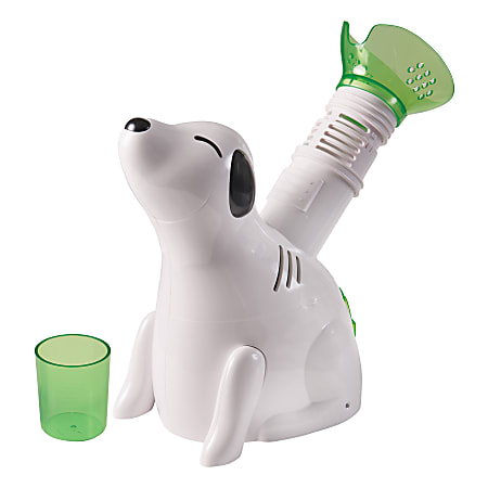 HealthSmart® Kids' Personal Steam Inhaler Vaporizer, Digger Dog, 4 1/2"H x 9 3/4"W x 10"D, White