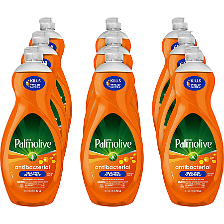 Palmolive Antibacterial Ultra Dish Soap Concentrate, 35.2 Oz, Orange, Carton Of 9