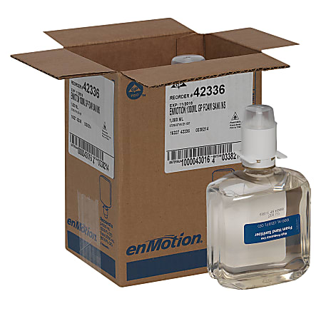 Georgia Pacific® Professional GP enMotion High-Frequency-Use Foam Sanitizer Dispenser Refill, Fragrance-Free, 1,000 mL, Fragrance-Free, 2/Carton