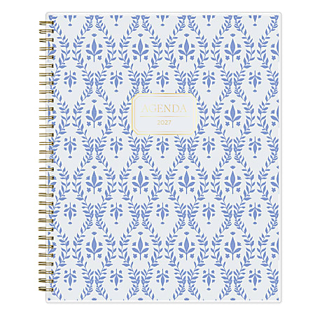 2027 Blue Sky Baritza Smooth Frosted Weekly/Monthly Planning Calendar, 8.5x11, Safety Wirebound Safety, 158964