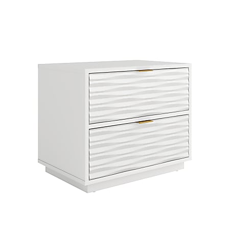 Sauder® Morgan Main 2-Drawer Side Table, 19-1/3”H x 23-5/8”W x 15-3/4”D, White